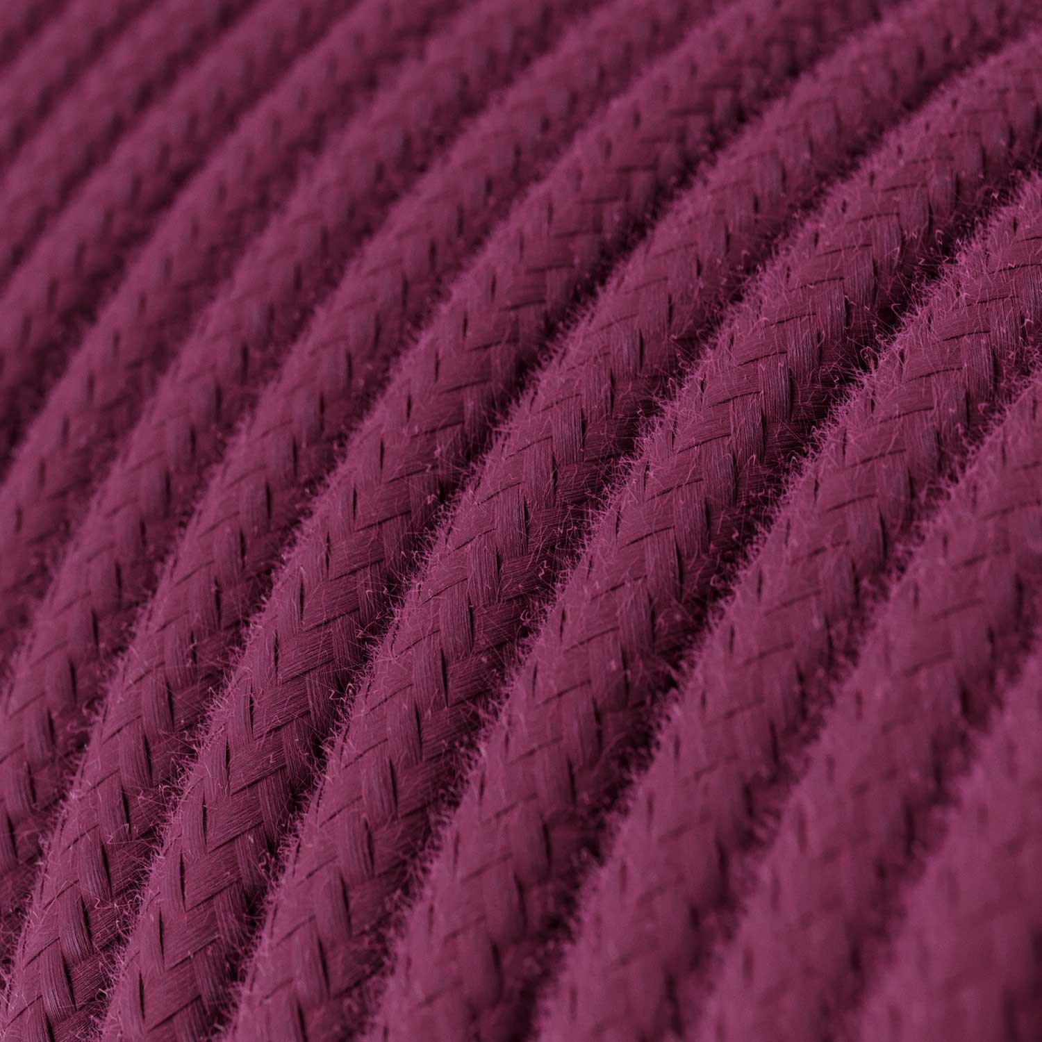 Fil Électrique Rond Gaine De Tissu De Couleur Coton Tissu Uni Marc De Raisin RC32