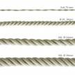 Corde XL, câble électrique 3x0,75. Revêtement en lin naturel. Diamètre 16mm.