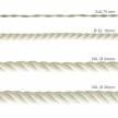 Corde XL, câble électrique 3x0,75. Revêtement en coton brut. Diamètre 16mm.