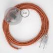 Cordon pour lampadaire, câble RX07 Coton Indian Summer 3 m. Choisissez la couleur de la fiche et de l'interrupteur!