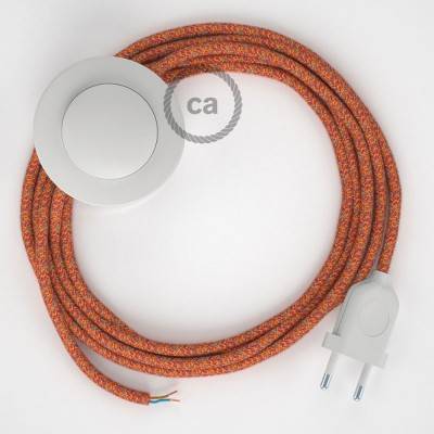 Cordon pour lampadaire, câble RX07 Coton Indian Summer 3 m. Choisissez la couleur de la fiche et de l'interrupteur!