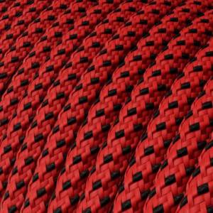 Elektrisches Kabel rund überzogen mit Textil-Seideneffekt 3D Red Devil RT94