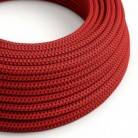 Elektrisches Kabel rund überzogen mit Textil-Seideneffekt 3D Red Devil RT94