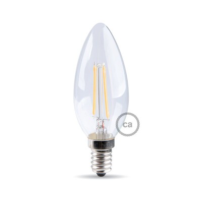 Lampadina filamento Led Oliva 4.5W E14 Chiara 2700K