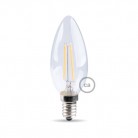 Ovalförmige Filament LED Glühbirne 4.5W E14 klar 2700K