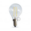 Kugelförmige Filament LED Glühbirne 4W E14 klar