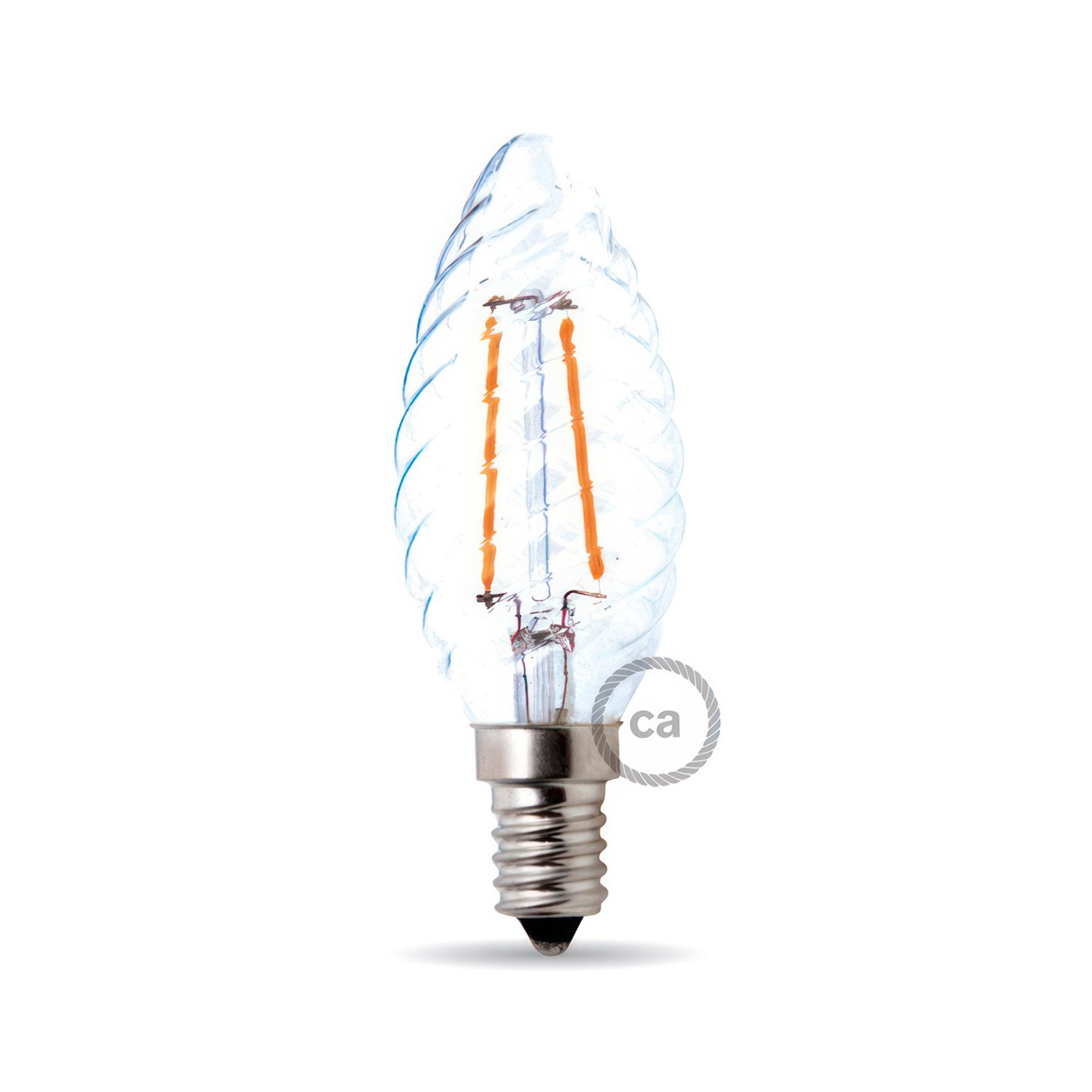 Spiralförmige Filament LED Glühbirne 4W E14 klar