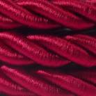 Corde 2XL, câble électrique 3x0,75. Revêtement en tissu bordeaux foncé brillant. Diamètre 24mm.