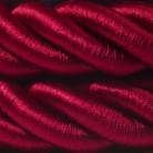 Corde 3XL, câble électrique 3x0,75. Revêtement en tissu bordeaux foncé brillant. Diamètre 30mm.