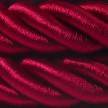 Corde 3XL, câble électrique 3x0,75. Revêtement en tissu bordeaux foncé brillant. Diamètre 30mm.