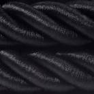 Corde 3XL, câble électrique 3x0,75. Revêtement en tissu noir brillant. Diamètre 30mm.