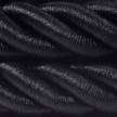 Corde 3XL, câble électrique 3x0,75. Revêtement en tissu noir brillant. Diamètre 30mm.