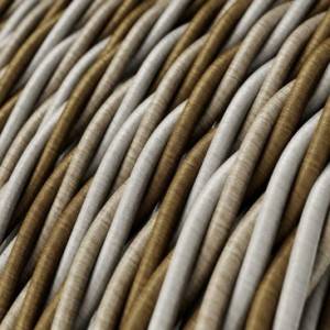 Elektrisches Kabel geflochten überzogen mit Textil Seiden-Effekt Windsor TG01