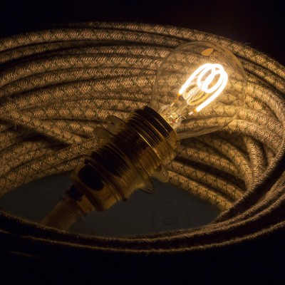 LED-Glühbirne transparent - Kugel G45 Curved Spirale Filament - 3W E14 dimmbar 2200K