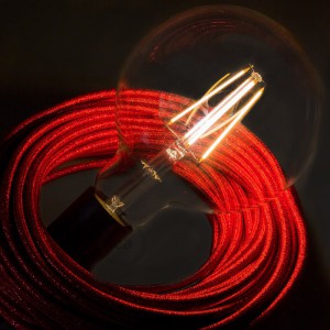 LED-Glühbirne transparent - Globo G125 Lang Filament - 7.5W E27 Deko Vintage dimmbar 2200K