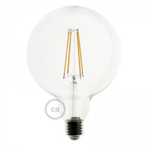 Ampoule Transparente LED - Globe G125 Filament Long 7.5W E27 Vintage Décorative Dimmable 2200K