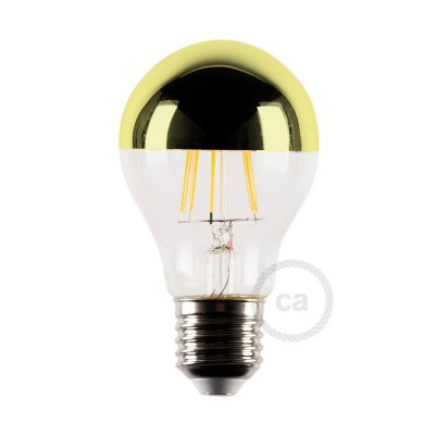 Lampadina LED mezza sfera oro 4W E27 2700K