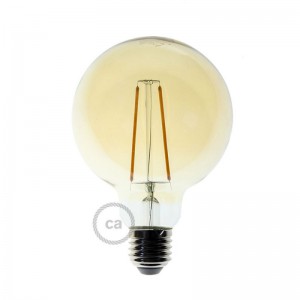 LED-Glühbirne gold - Globo G95 Lang Filament - 4W E27 Deko Vintage 2000K