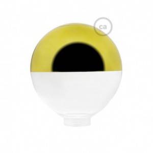 Vetro per lampadina decorativa componibile G125 Semisfera Oro