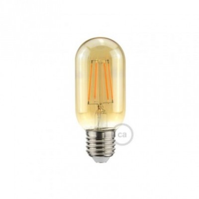 Lampadina Dorata Valvola LED T45 5W E27 Dimmerabile 2000K