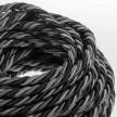 Corde XL, câble électrique 3x0,75. Revêtement en tissu lucide Orleans. Diamètre 16mm.