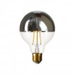 Ampoule LED Globe G95 Demi Sphère Argentée 7W E27 Dimmable 2700K