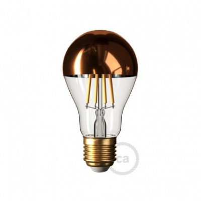 Lampadina LED Goccia A60 Mezza Sfera Rame 7W E27 Dimmerabile 2700K