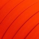 Cavo elettrico per Catenaria rivestito in tessuto Effetto Seta Tinta Arancione Fluo CF15