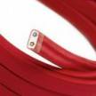 Elektrokabel für Lichterketten mit Textilummantelung in rot CM09, UV-beständig