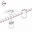 Cavo elettrico per catenaria rivestito in tessuto Rosa Baby CM16