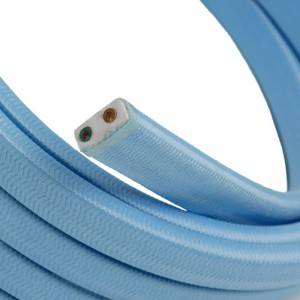 Cavo elettrico per catenaria rivestito in tessuto Azzurro Baby CM17