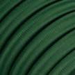 Cavo elettrico per catenaria rivestito in tessuto Verde Scuro CM21