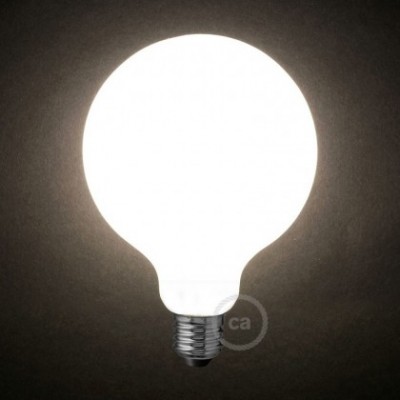 Ampoule LED blanc lait - Globe G125 - 7W E27 Dimmable 2700K