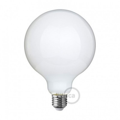 Ampoule LED blanc lait - Globe G125 - 7W E27 Dimmable 2700K