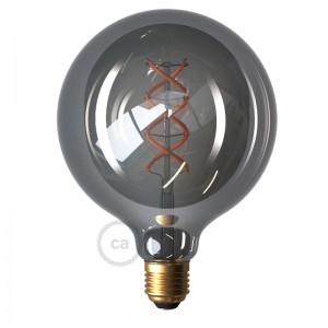 LED Lampe Smoky Globo G125 Curved Spirale Filament 5W E27 dimmbar 2000K