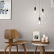 Lampadina Smoky LED Edison ST64 Filamento Curvo a Doppio Loop 5W E27 Dimmerabile 1800K