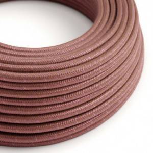 Fil Électrique Rond Gaine De Tissu De Couleur Coton Marsala RX11