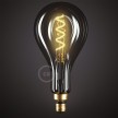 XXL LED-Glühbirne smoky - Birne A165 Curved Doppelspirale Filament - 5W E27 dimmbar 2000K