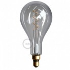 XXL LED-Glühbirne smoky - Birne A165 Curved Doppelspirale Filament - 5W E27 dimmbar 2000K