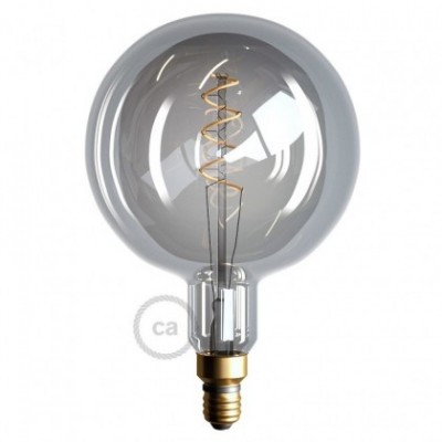 Ampoule Smoky XXL LED - Sphère G200 Filament courbe avec Double Spirale 5W E27 Dimmable 2000K