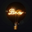 Lampadina per base Dorata LED Globo G125 Filamento Singolo “Love” 5W E27 Decorativa Vintage 2000K