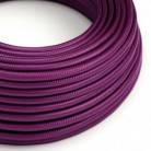 Fil Électrique Rond Gaine De Tissu Effet Soie Tissu Uni UltraViolet RM35