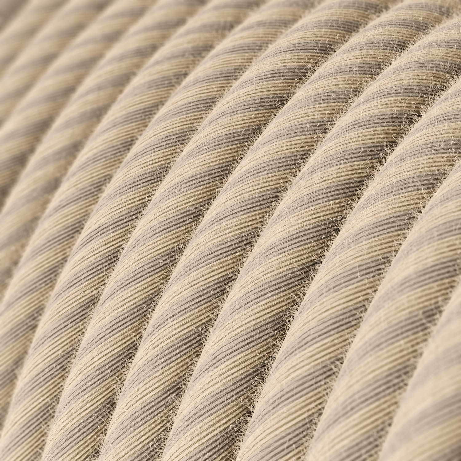 Rundes, Vertigo-Textilkabel aus Stroh-Baumwolle und Leinen ERD20