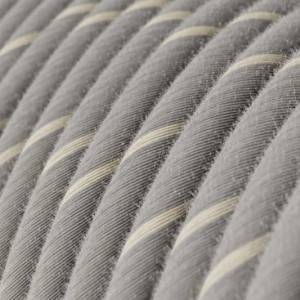 Rundes, Vertigo-Textilkabel - Farbe Eierlikör aus Leinen und Baumwolle ERD22