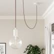 Câble Vertigo rond HD avec tissage classique Rose et Marron ERM47