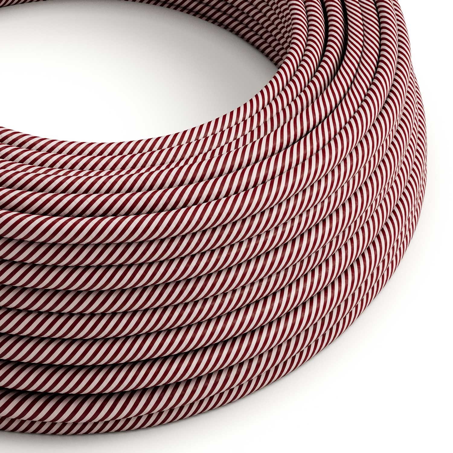 Câble Vertigo rond HD avec tissage classique Rose et Marron ERM47