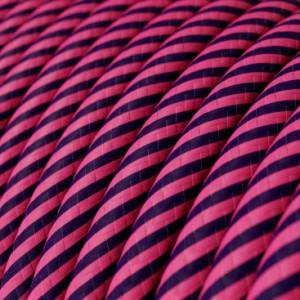 Câble Vertigo rond HD avec tissage classique Fuchsia et Violet Foncé ERM50