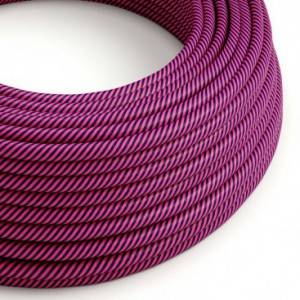 Câble Vertigo rond HD avec tissage classique Fuchsia et Violet Foncé ERM50