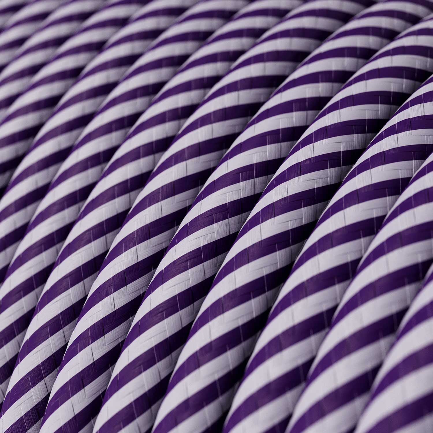 Câble Vertigo rond HD avec tissage classique Lila et Mauve Foncé ERM52