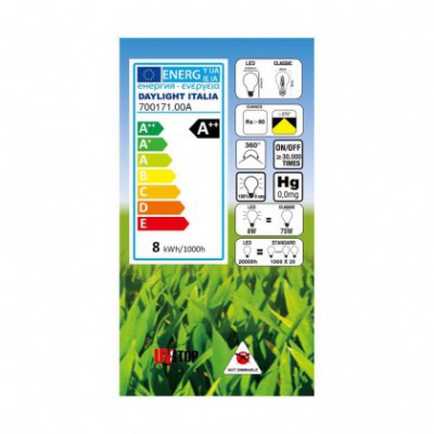 LED-Glühbirne Drop A60 Milky 8W E27 4000K